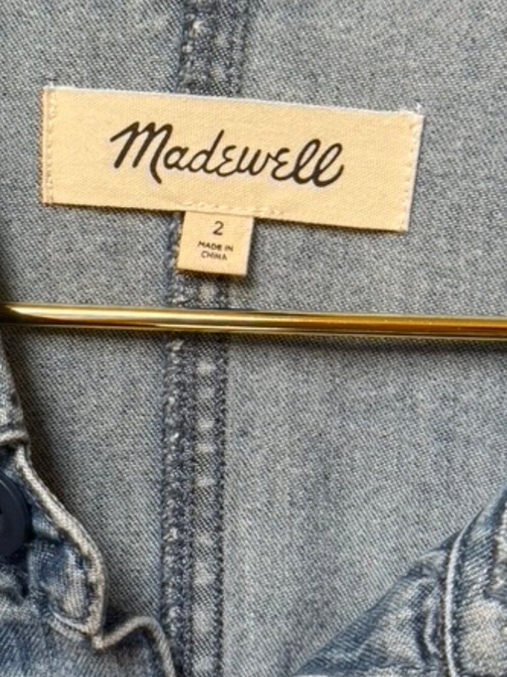 Madewell Tie-Waist Shirtdress: Denim Edition: Size 2 - Picture 6 of 10